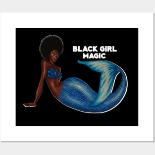 Afro Mermaid, African, Black Girl Magic Posters and Art